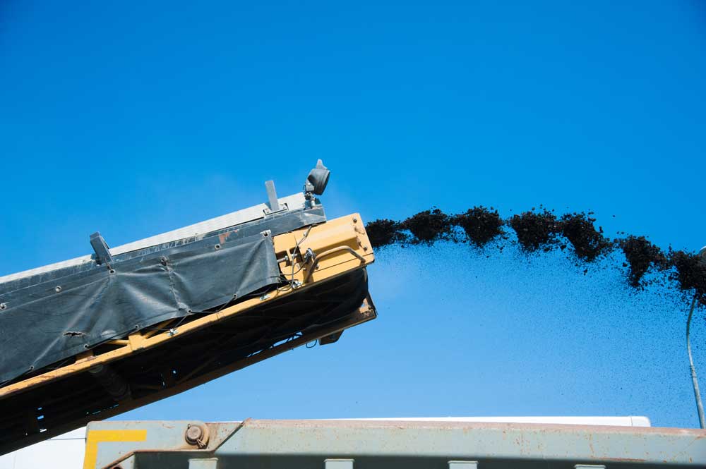 Asphalt surface preparation on a commercial property